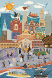 Boston Now-and-Then Double-Sided Jigsaw Puzzle