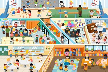 School Day: Inside-and-Out Double-Sided Jigsaw Puzzle