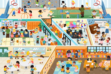 School Day: Inside-and-Out Double-Sided Jigsaw Puzzle