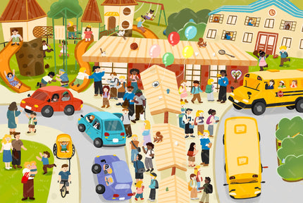 School Day: Inside-and-Out Double-Sided Jigsaw Puzzle