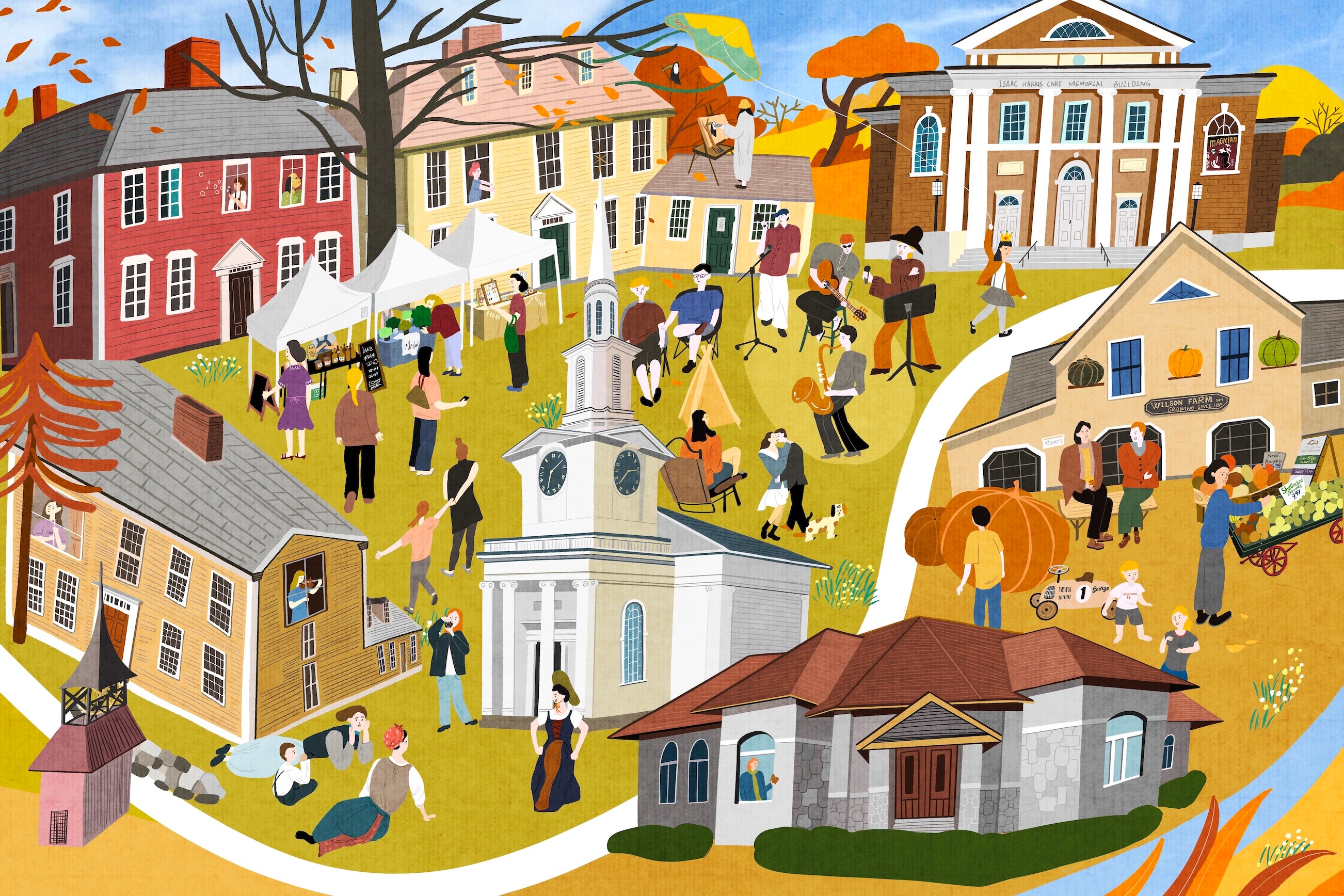 Lexington Massachusetts Then and Now Double-Sided Jigsaw Puzzle