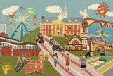 Newton Massachusetts Race Day and Carnival Night Double-Sided Jigsaw Puzzle