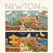 Newton Massachusetts Day & Night Double-Sided Keepsake Puzzle