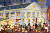 Tiny Historians: Boston Quincy Market Then & Now Double-Sided Jigsaw Puzzle