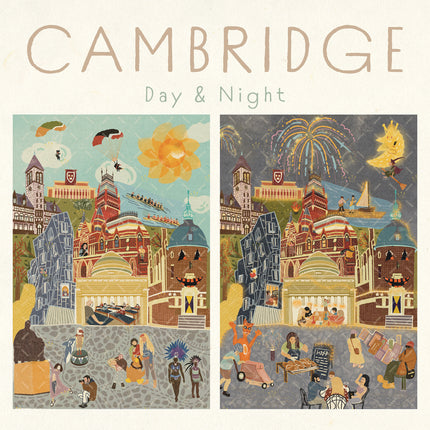 Cambridge Massachusetts Day & Night Double-Sided Keepsake Puzzle