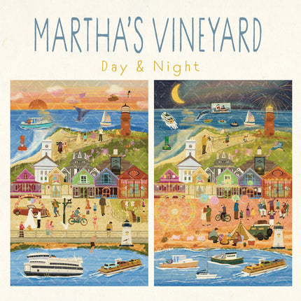 Martha's Vineyard Massachusetts Day & Night Double-Sided Keepsake Puzzle