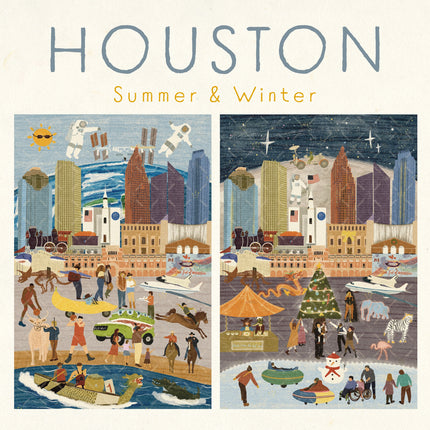 Houston Summer & Winter Double-Sided Keepsake Puzzle