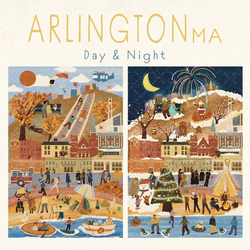 Arlington Massachusetts Day & Night Double-Sided Keepsake Puzzle