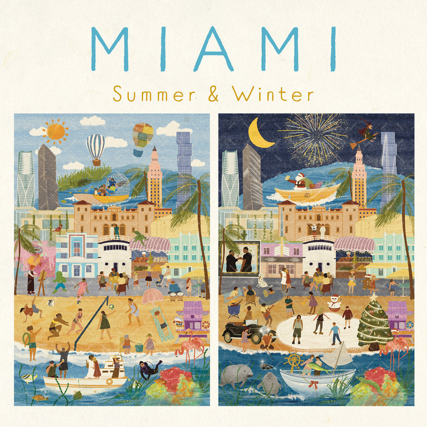Miami Summer & Winter Double-Sided Keepsake Puzzle