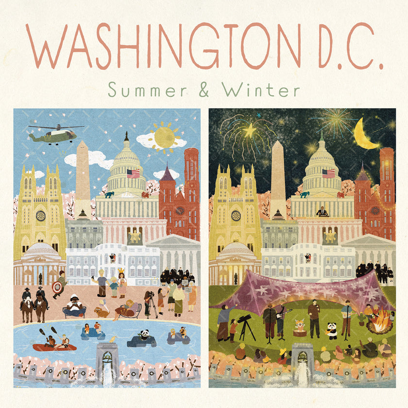 Washington DC Spring Day & Summer Night Double-Sided Keepsake Puzzle