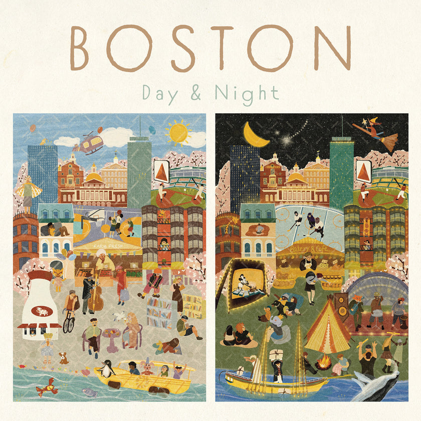 Boston Day & Night Double-Sided Keepsake Puzzle