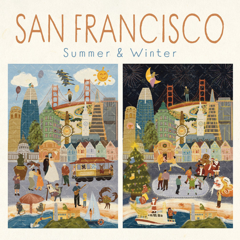 San Francisco Summer & Winter Double-Sided Keepsake Puzzle