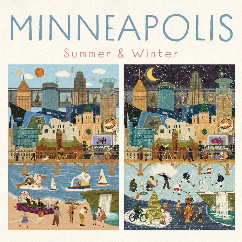 Minneapolis Summer & Winter Double-Sided Keepsake Puzzle