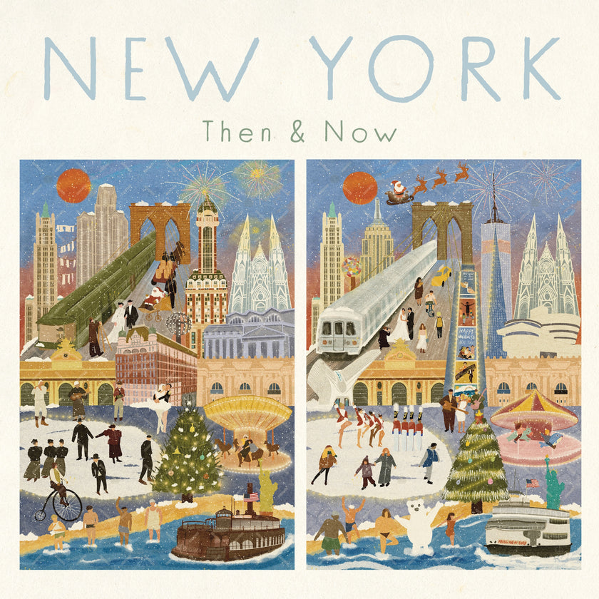 New York Then & Now Double-Sided Keepsake Puzzle