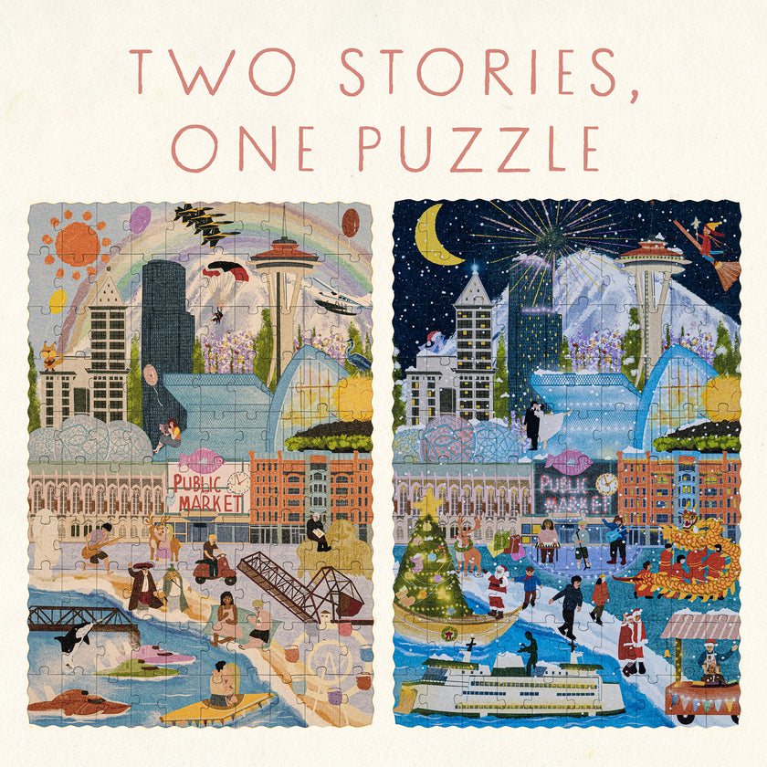 Seattle Summer & Winter Double-Sided Keepsake Puzzle