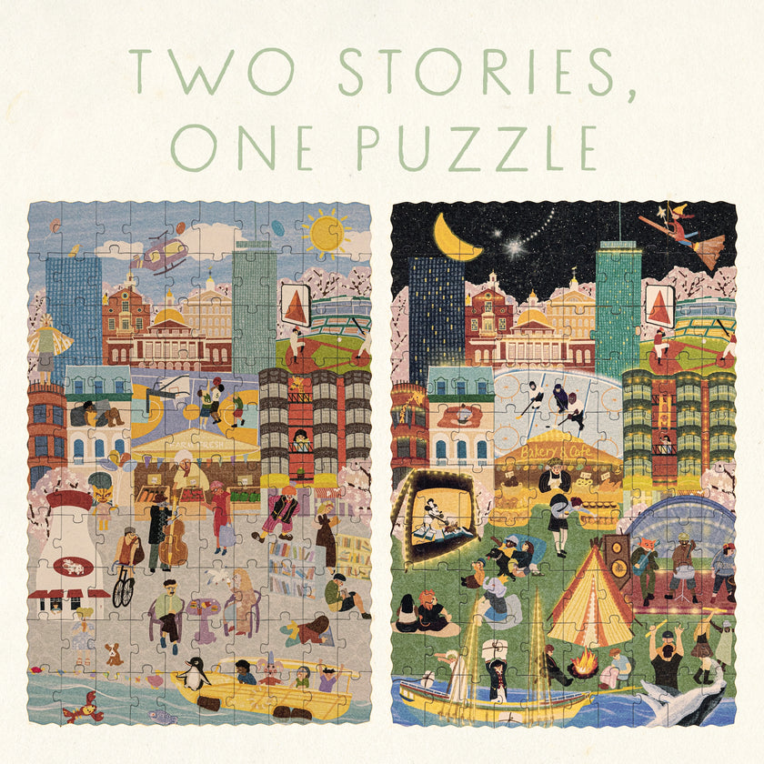 Boston Day & Night Double-Sided Keepsake Puzzle