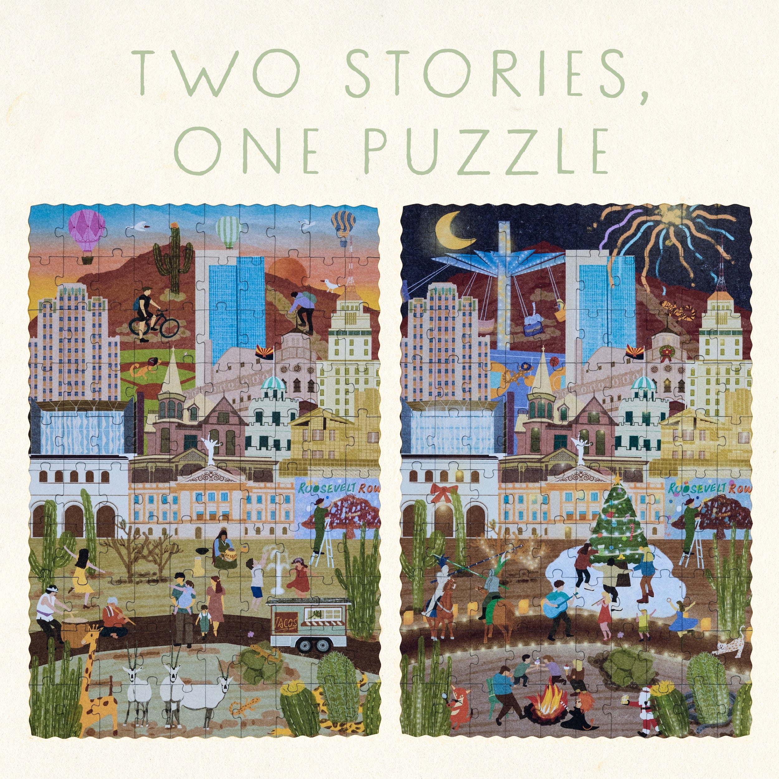 Phoenix Summer &  Winter Double-Sided Keepsake Puzzle