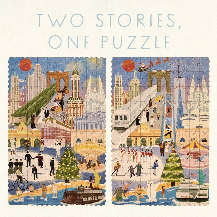 New York Then & Now Double-Sided Keepsake Puzzle