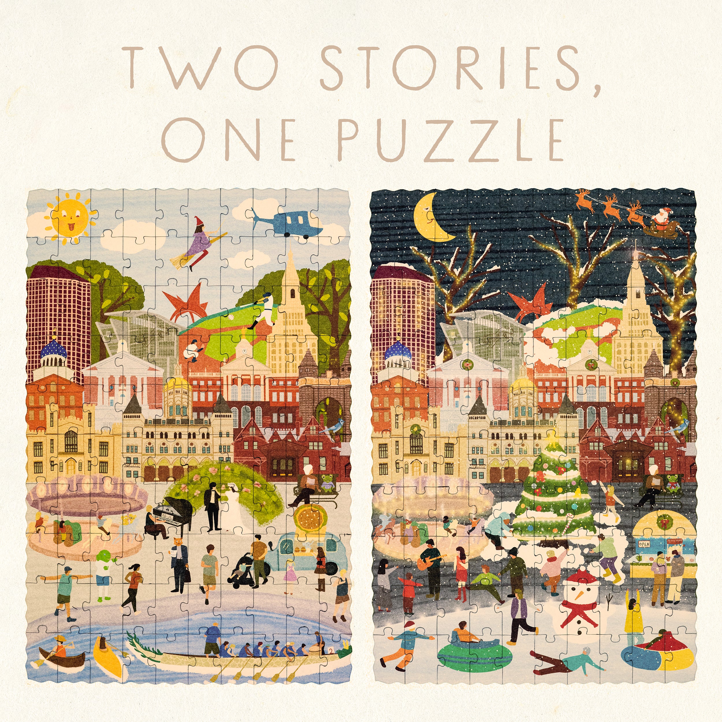 Hartford Summer & Winter Double-Sided Keepsake Puzzle