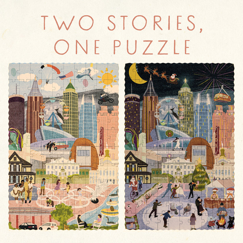 Atlanta Summer & Winter Double-Sided Keepsake Puzzle