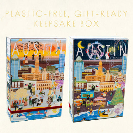 Austin Texas Summer & Winter Double-Sided Keepsake Puzzle