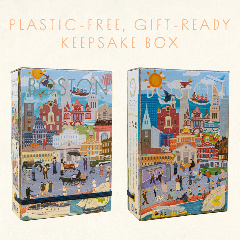 Boston Then & Now Double-Sided Keepsake Puzzle