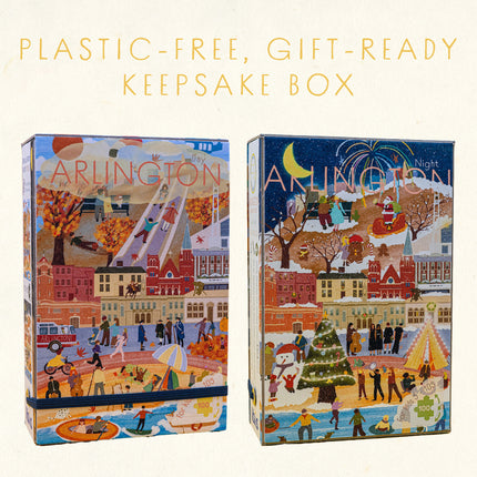Arlington Massachusetts Day & Night Double-Sided Keepsake Puzzle