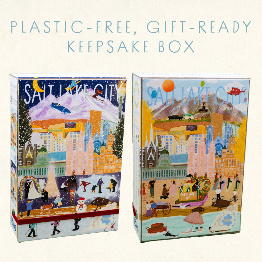 Salt Lake City Summer & Winter Double-Sided Keepsake Puzzle