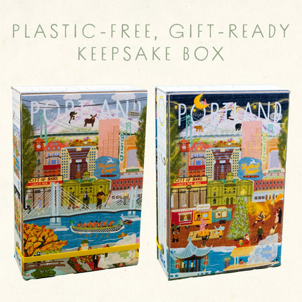 Portland, Oregon Day & Night Double-Sided Keepsake Puzzle