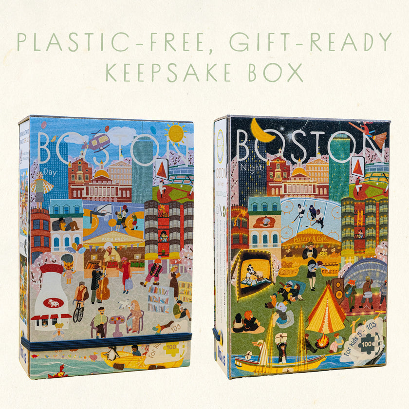 Boston Day & Night Double-Sided Keepsake Puzzle