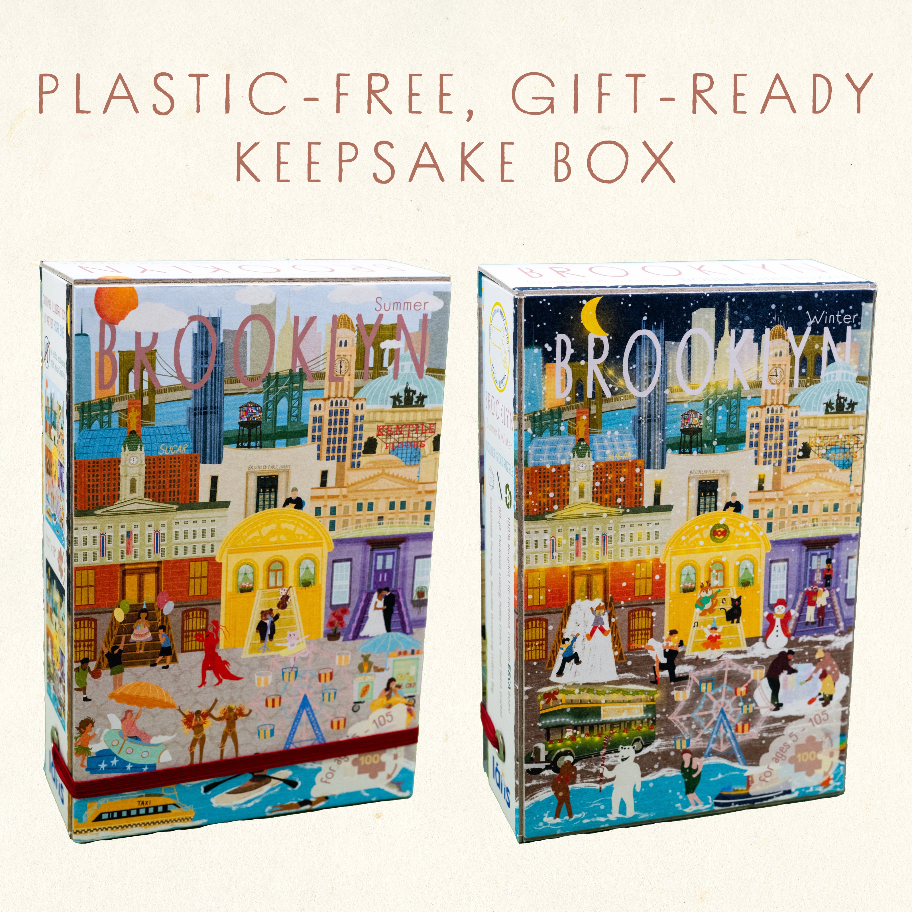 Brooklyn Summer & Winter Double-Sided Keepsake Puzzle