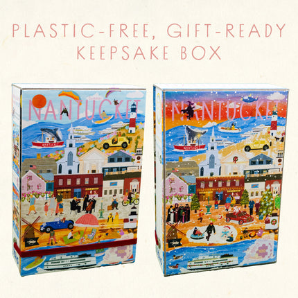 Nantucket Massachusetts Summer & Winter Double-Sided Keepsake Puzzle