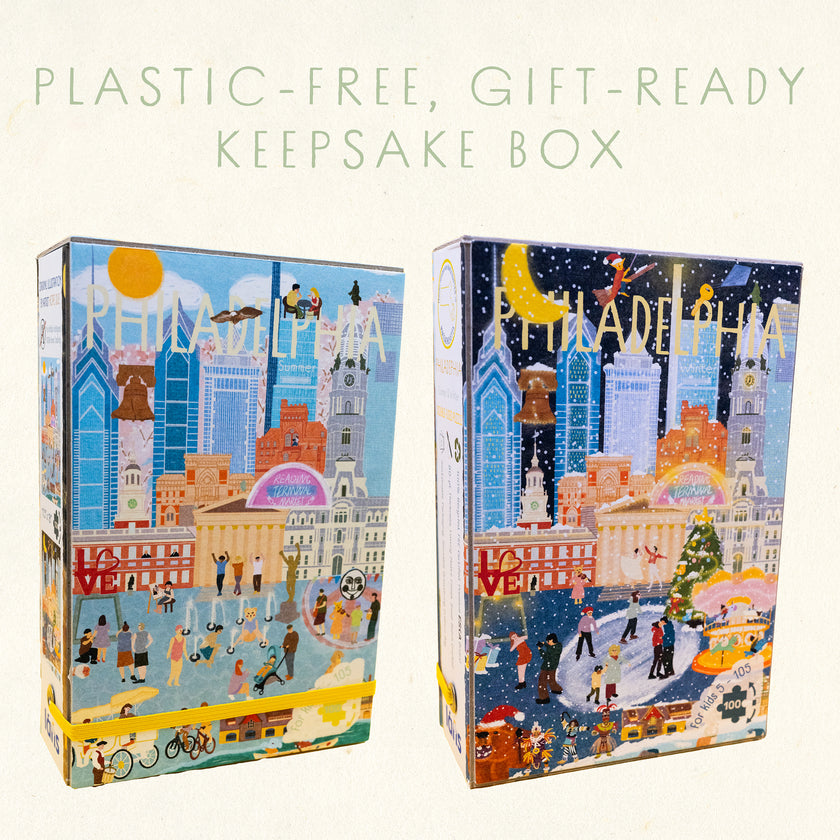 Philadelphia Summer & Winter Double-Sided Keepsake Puzzle
