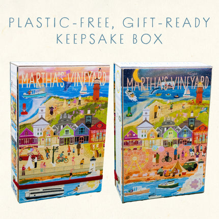 Martha's Vineyard Massachusetts Day & Night Double-Sided Keepsake Puzzle