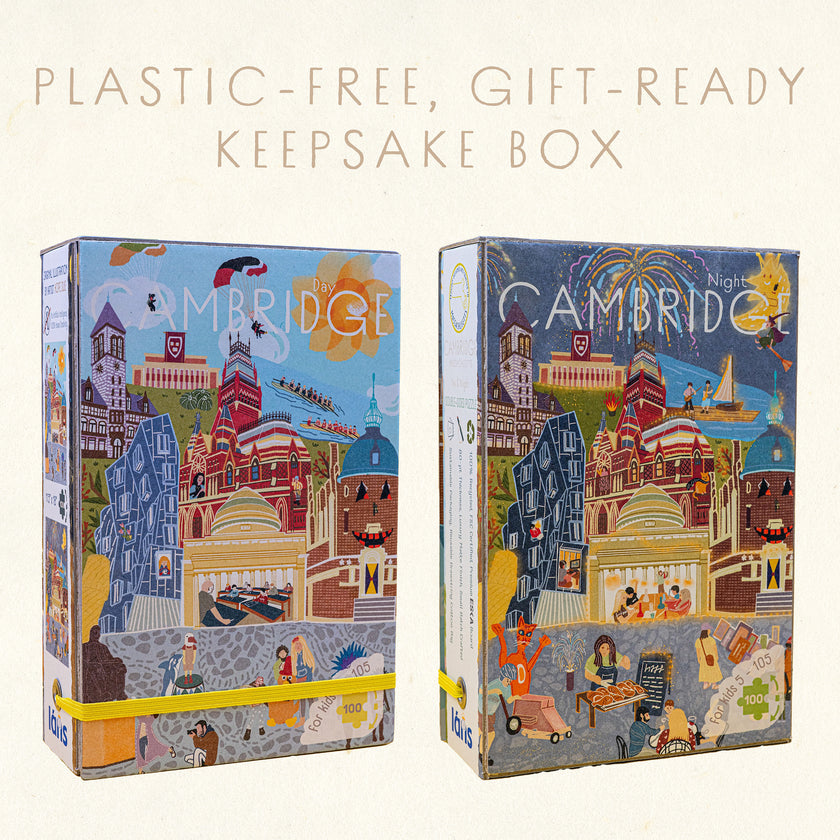Cambridge Massachusetts Day & Night Double-Sided Keepsake Puzzle