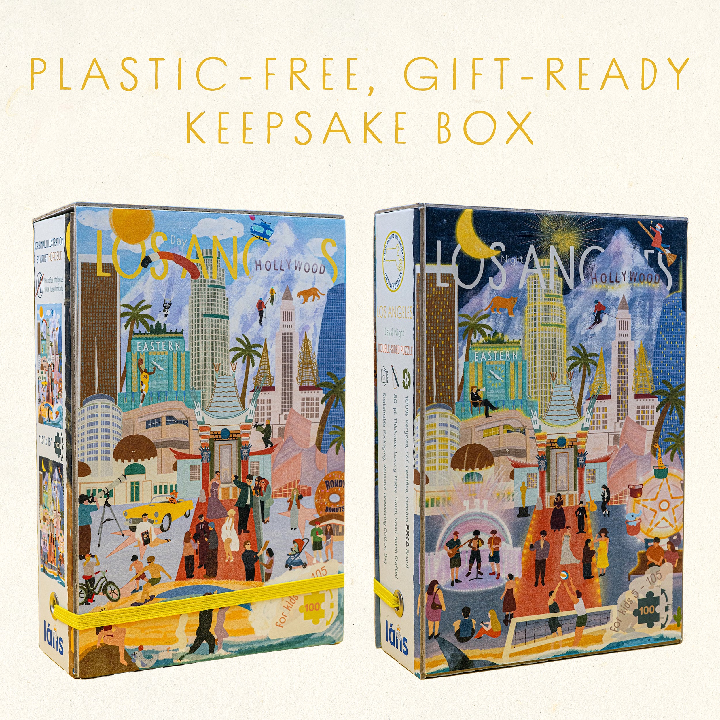 Los Angeles Day & Night Double-Sided Keepsake Puzzle