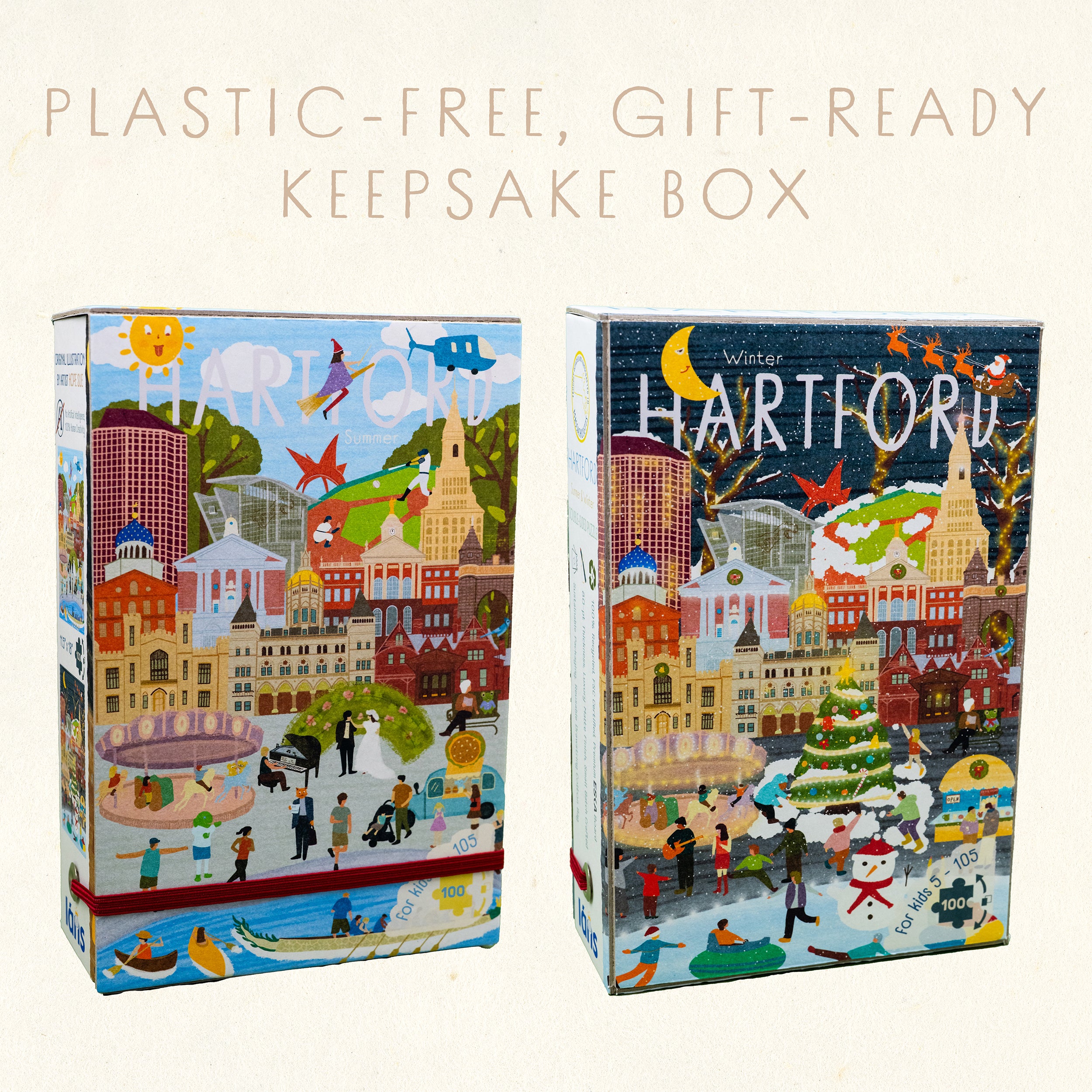Hartford Summer & Winter Double-Sided Keepsake Puzzle