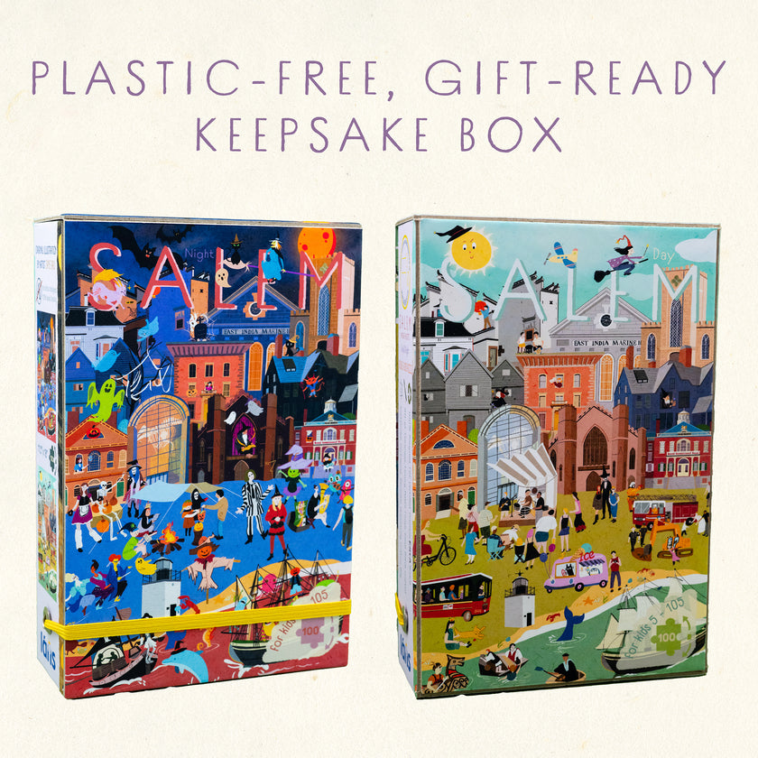 Salem Massachusetts Day & Night Double-Sided Keepsake Puzzle