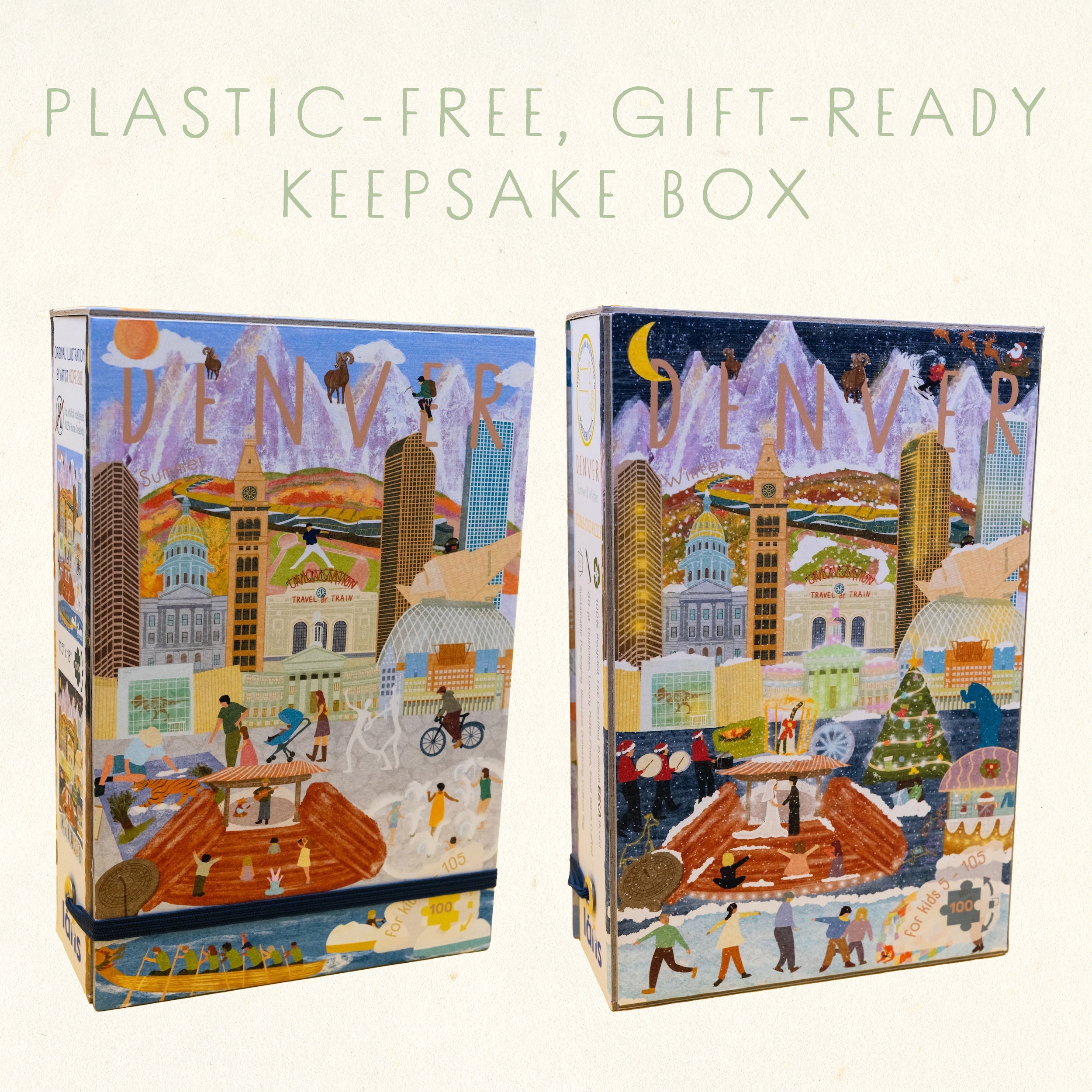 Denver Summer & Winter Double-Sided Keepsake Puzzle