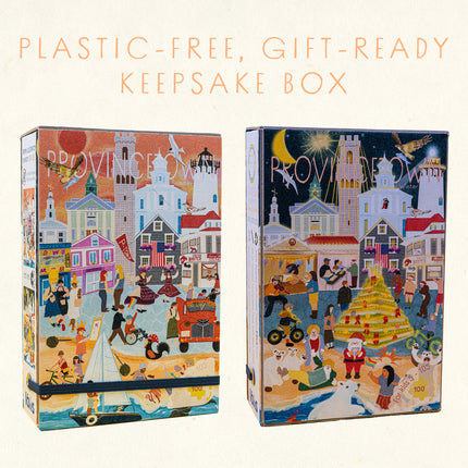 Provincetown Massachusetts Summer & Winter Double-Sided Keepsake Puzzle