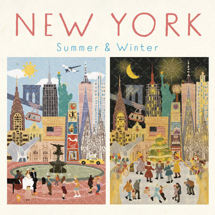 New York Summer & Winter Double-Sided Keepsake Puzzle