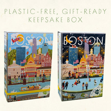 Boston Summer & Winter Double-Sided Keepsake Puzzle