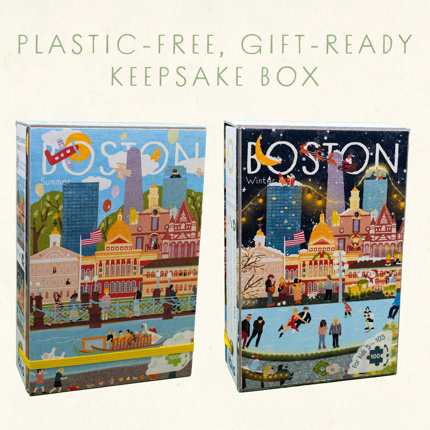 Boston Summer & Winter Double-Sided Keepsake Puzzle