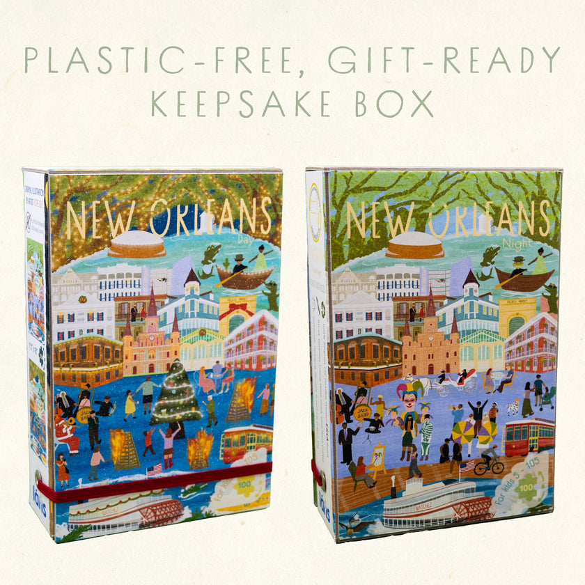 New Orleans Day & Night Double-Sided Keepsake Puzzle