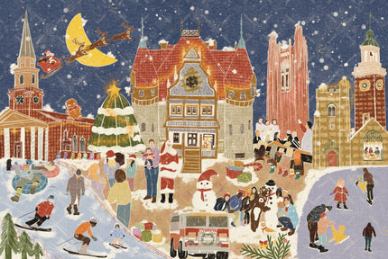 Wellesley Massachusetts Day and Night Double-Sided Jigsaw Puzzle