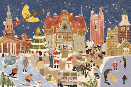 Wellesley Massachusetts Day and Night Double-Sided Jigsaw Puzzle